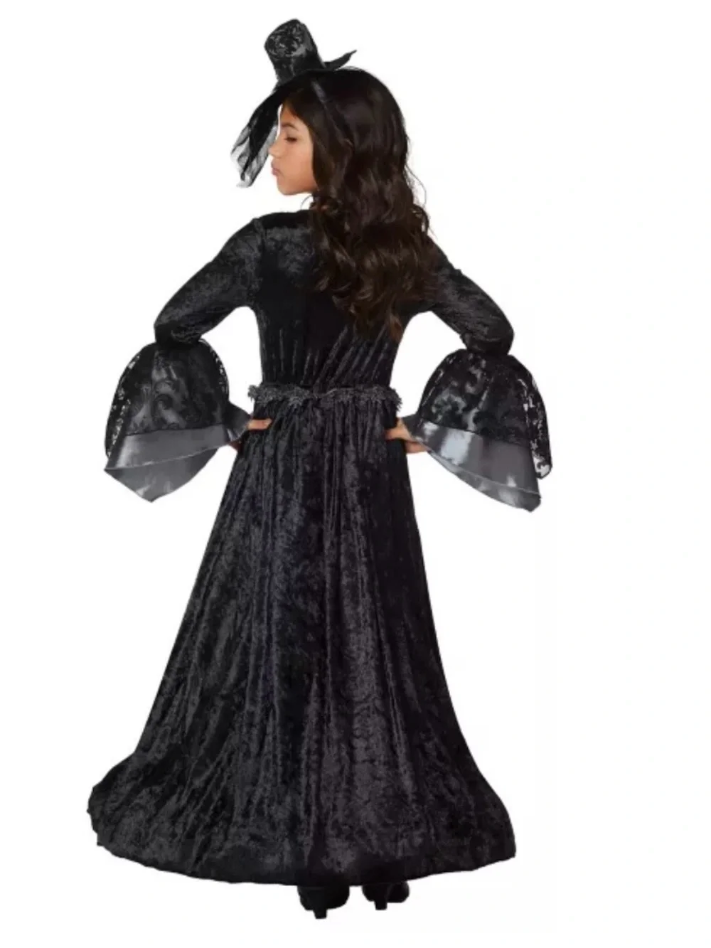 NEW Spirit Halloween Child’s Black Victorian Spirit Costume Size L